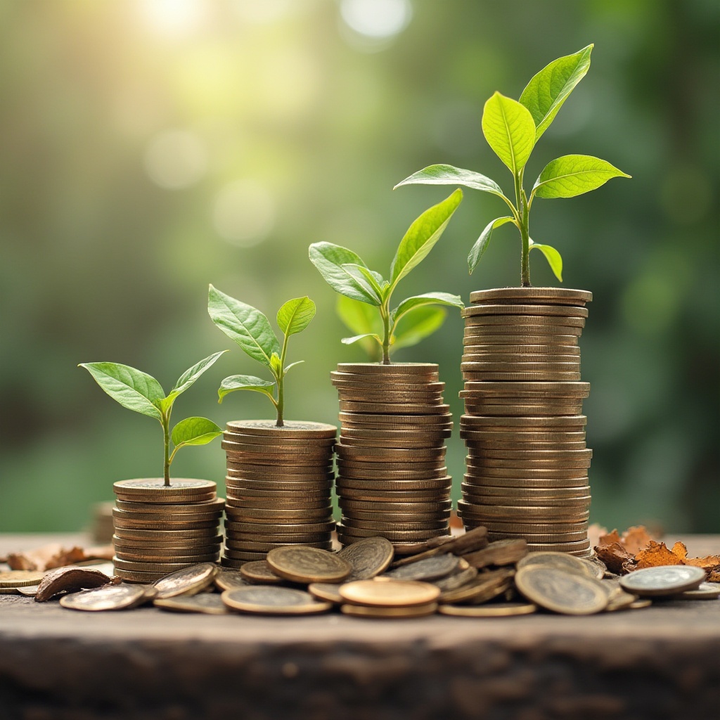 Visual representation of wealth creation and growth